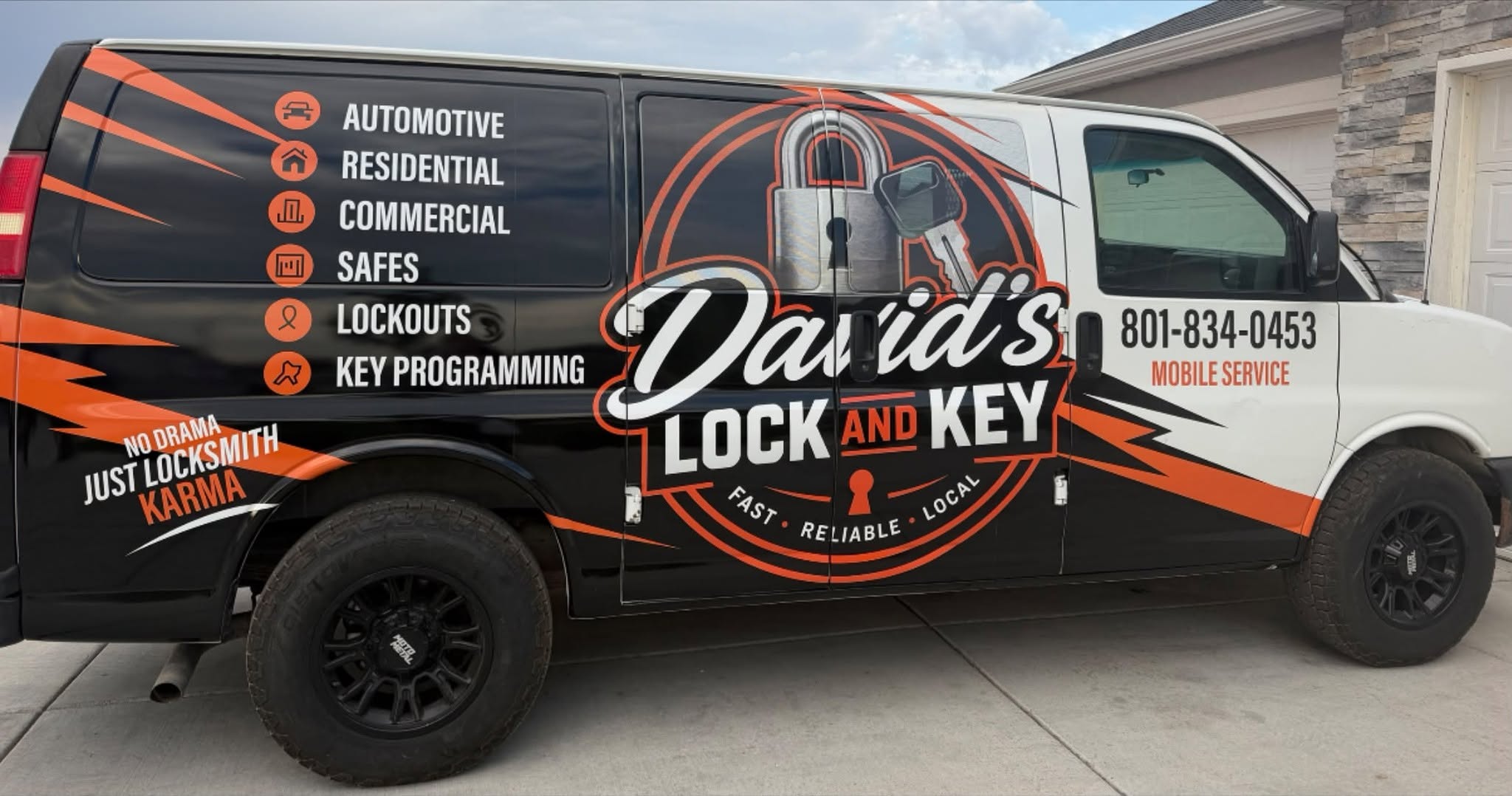 David's Lock and Key mobile service van